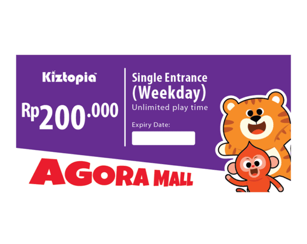 Kiztopia Indonesia Agora Mall Single Admission (Weekday) - Unlimited Ticket